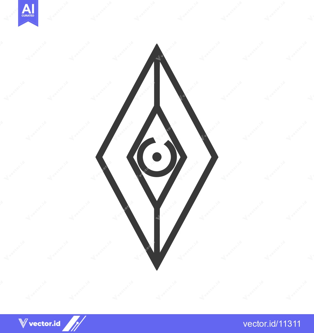 Premium Vector dari Abstract Geometric Design with an Eye in the Center