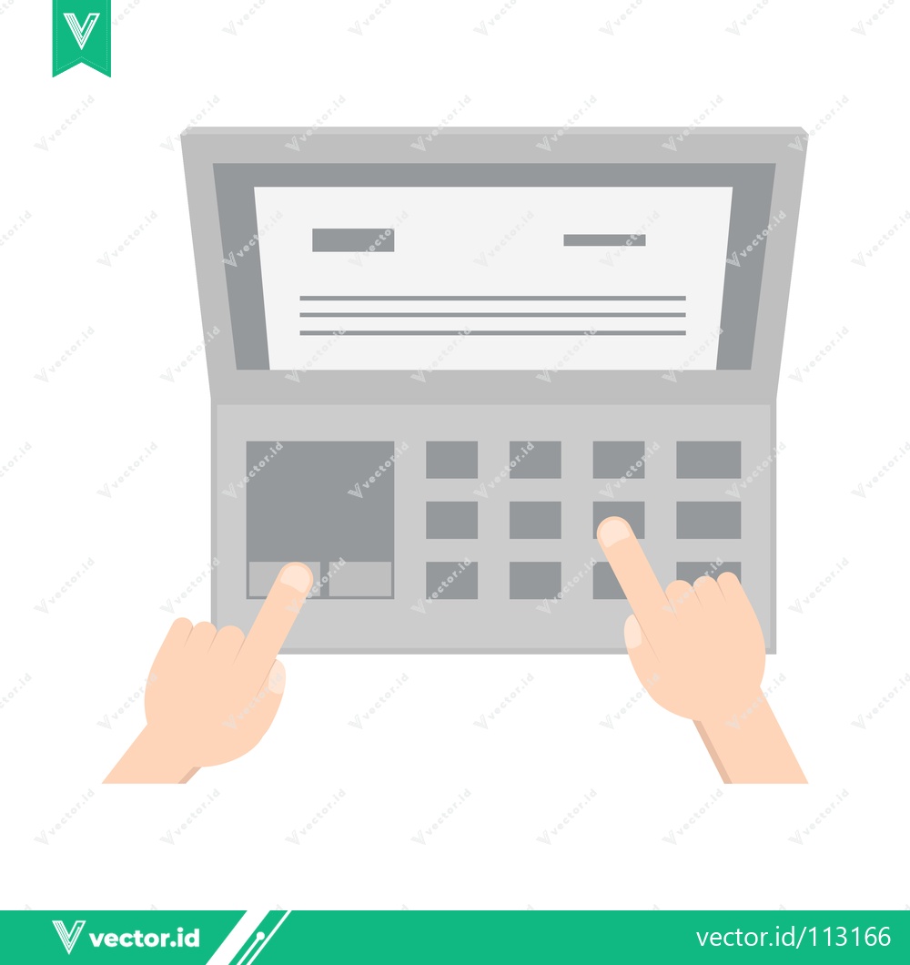 Premium Vector dari Hands Operating a Scanner with Document and Keyboard