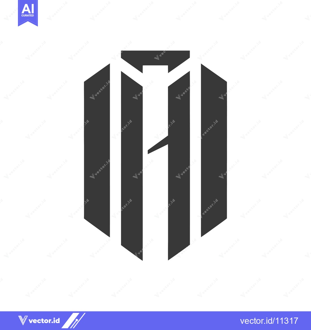 Premium Vector of Abstract Geometric Design with a Single Vertical Line
