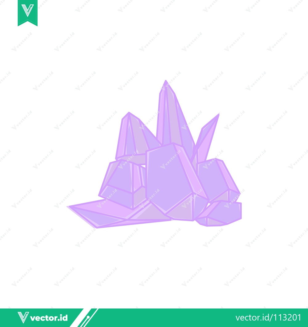 Premium Vector dari Abstract Geometric Crystal Formation Illustration