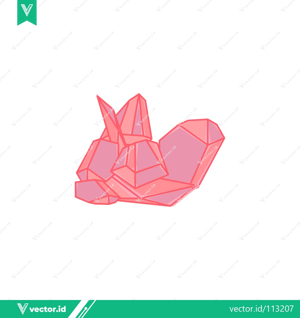 Premium Vector dari Geometric Pink Crystal Formation Abstract Art