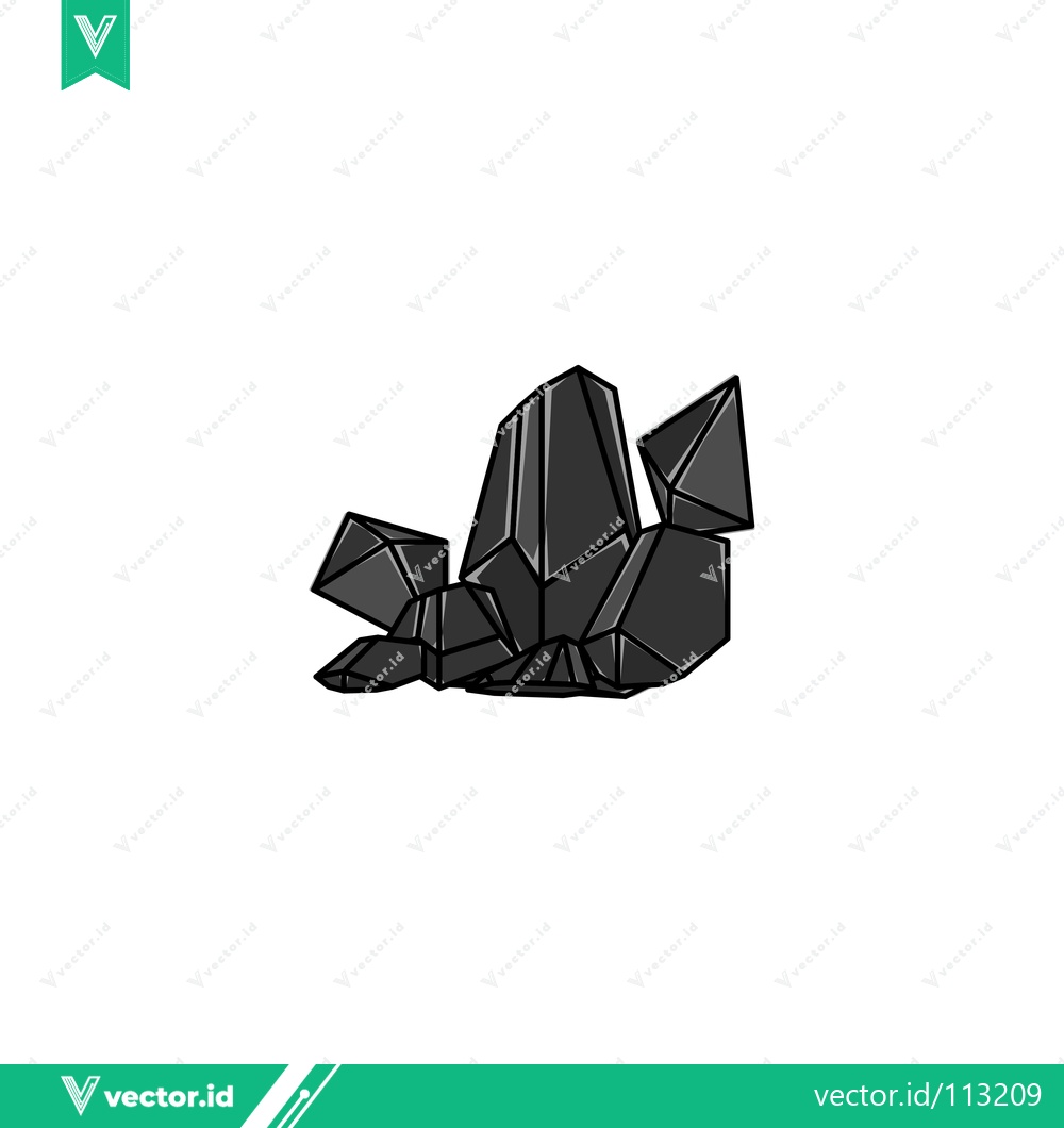 Premium Vector dari Abstract Geometric Dark Rock Formation Illustration