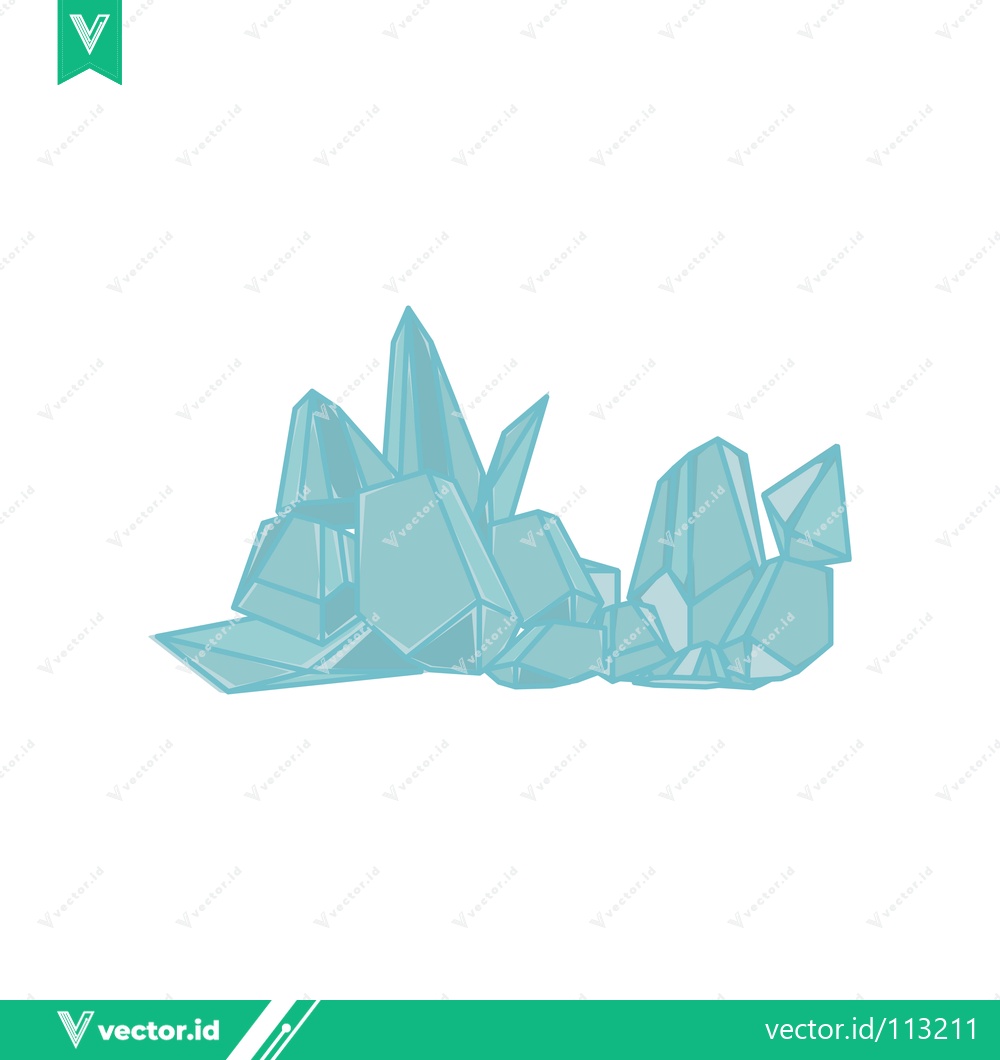 Premium Vector dari Abstract Blue Ice Crystals Formation