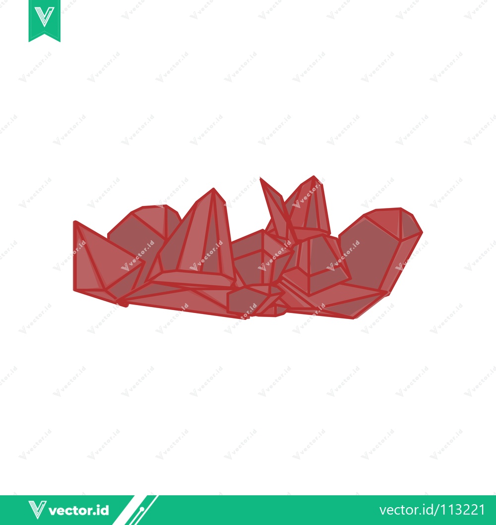 Premium Vector of Abstract Geometric Red Sculpture Art