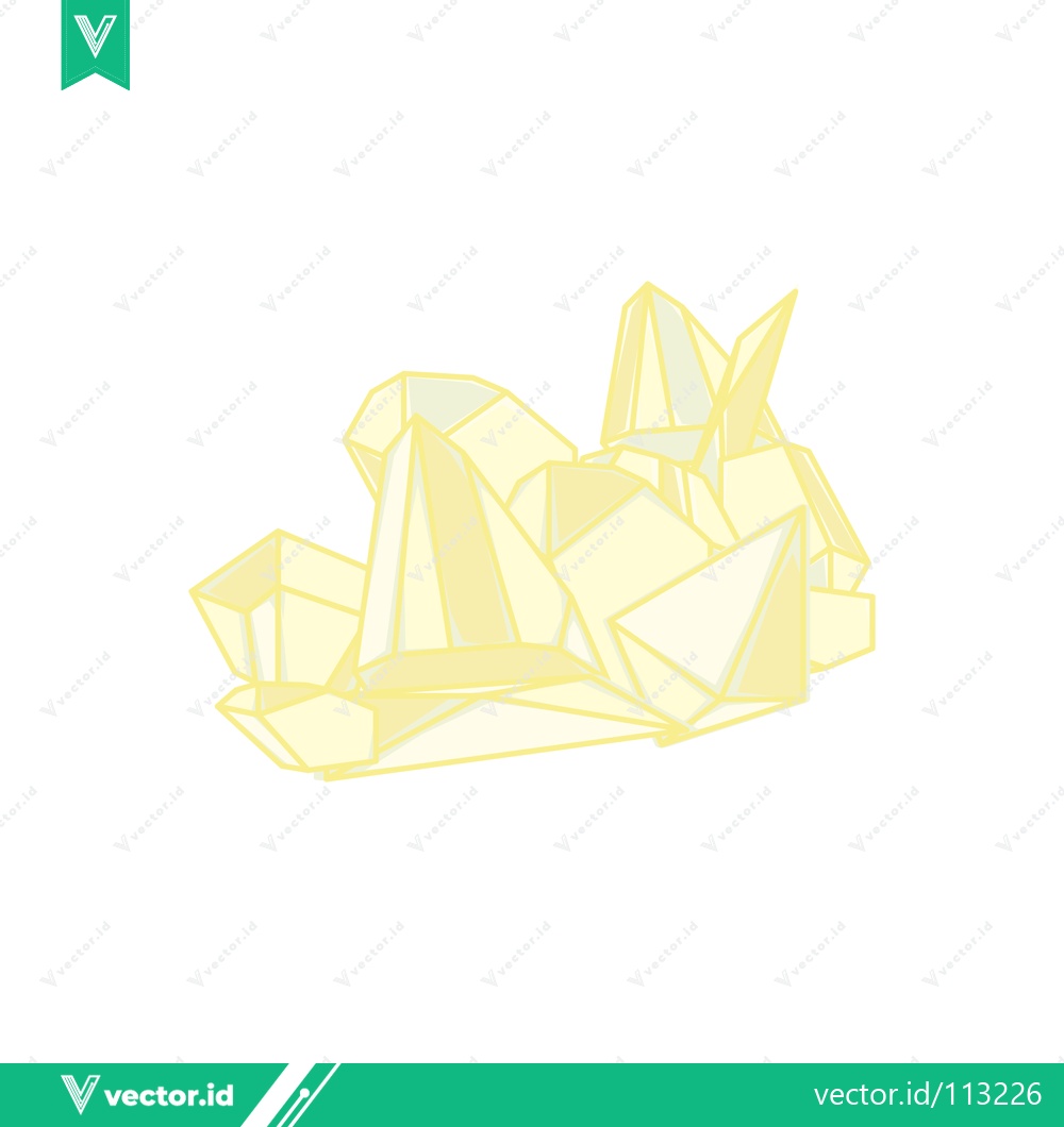 Premium Vector of Abstract Geometric Crystal Formation Illustration