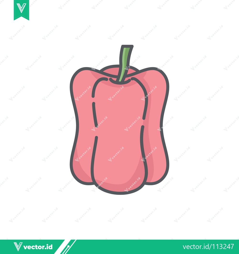 Premium Vector dari Pink Bell Pepper Illustration