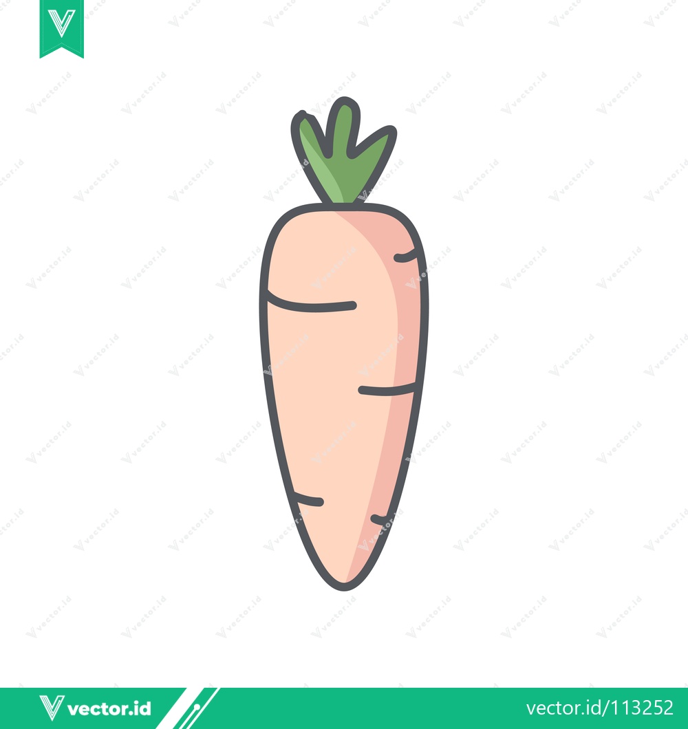 Premium Vector dari Simple Cartoon Carrot Illustration