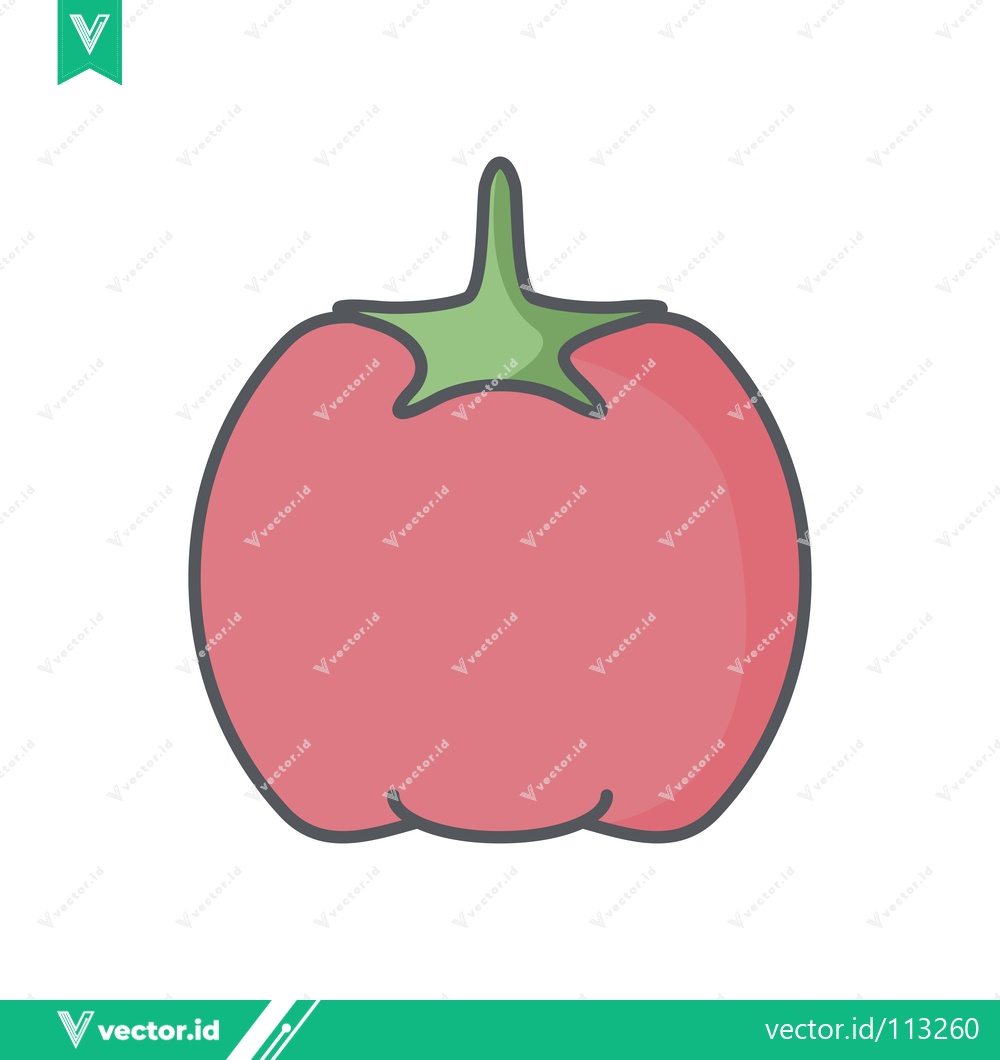 Premium Vector of Simple Cartoon Tomato Illustration