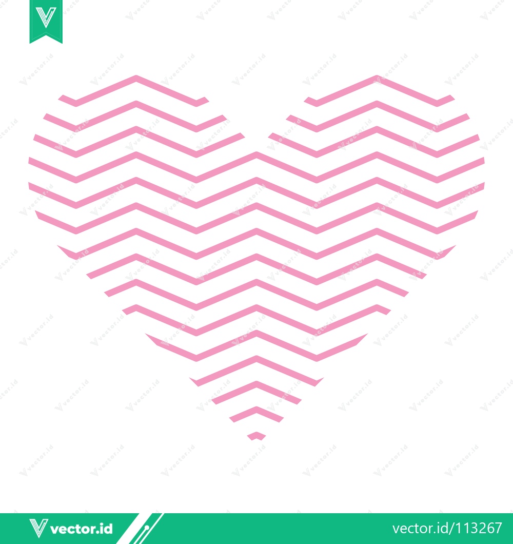 Premium Vector dari Pink Chevron Heart Graphic