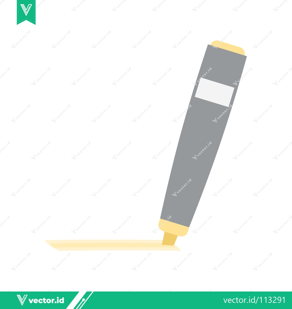 Premium Vector dari Yellow Highlighter Pen Drawing a Line