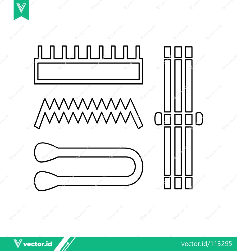 Premium Vector of Set of Line Art Icons for Crafting and Sewing Tools