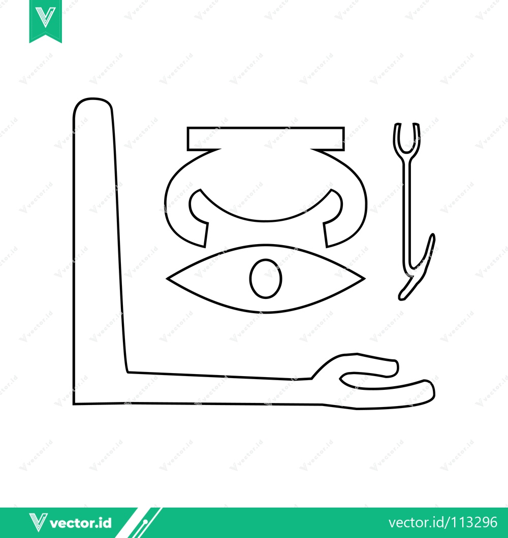 Premium Vector dari Ancient Egyptian Hieroglyphics Symbols and Art
