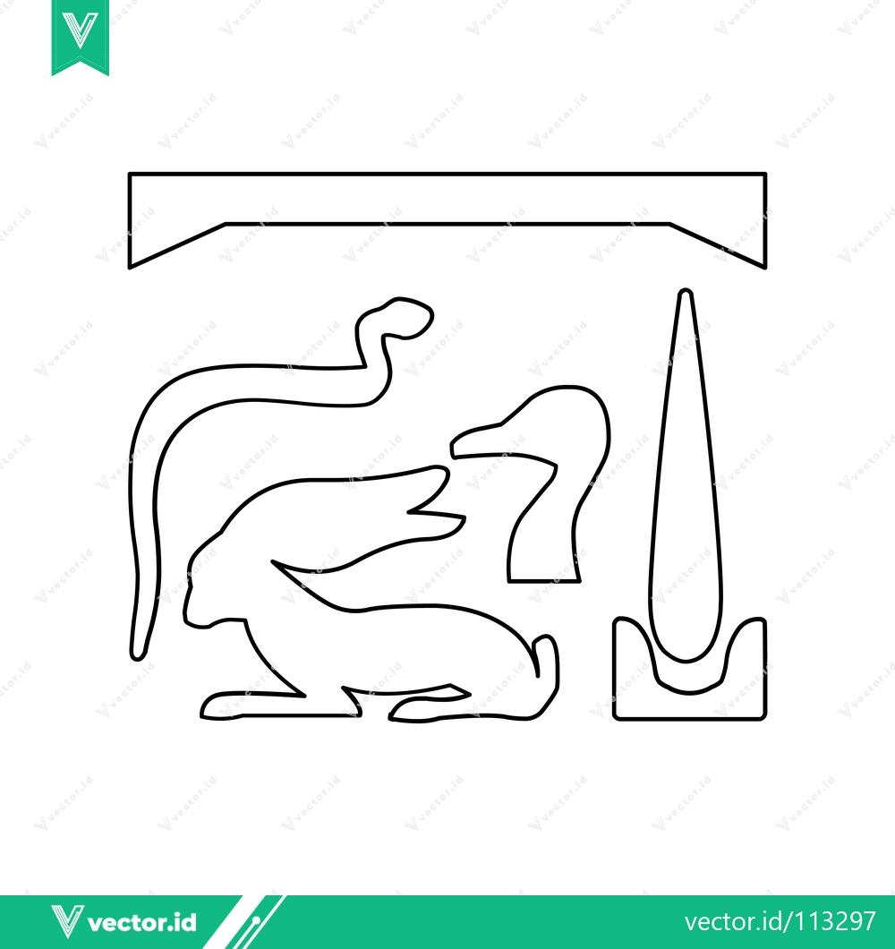 Premium Vector dari Vector Outline Shapes of Animals and Objects for Design