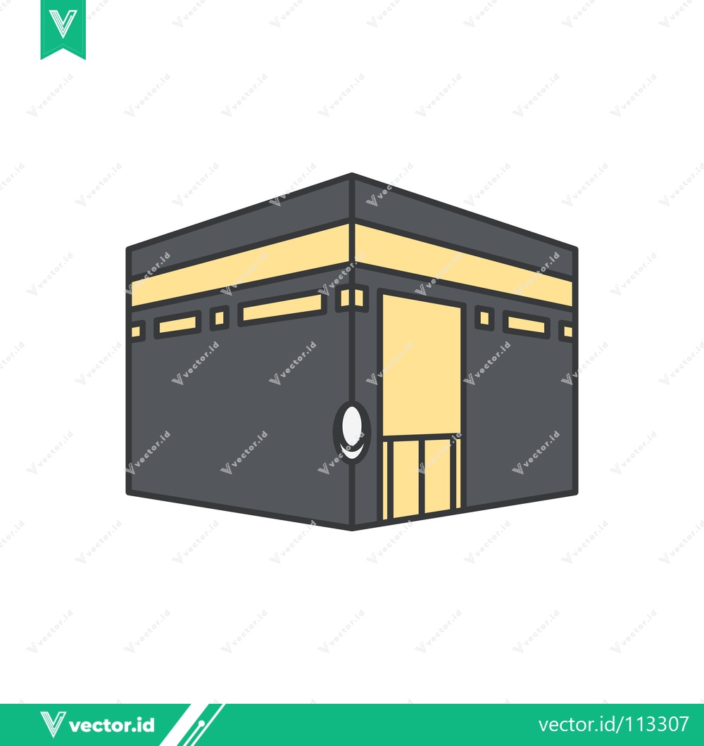 Premium Vector dari Islamic Kaaba Building Illustration