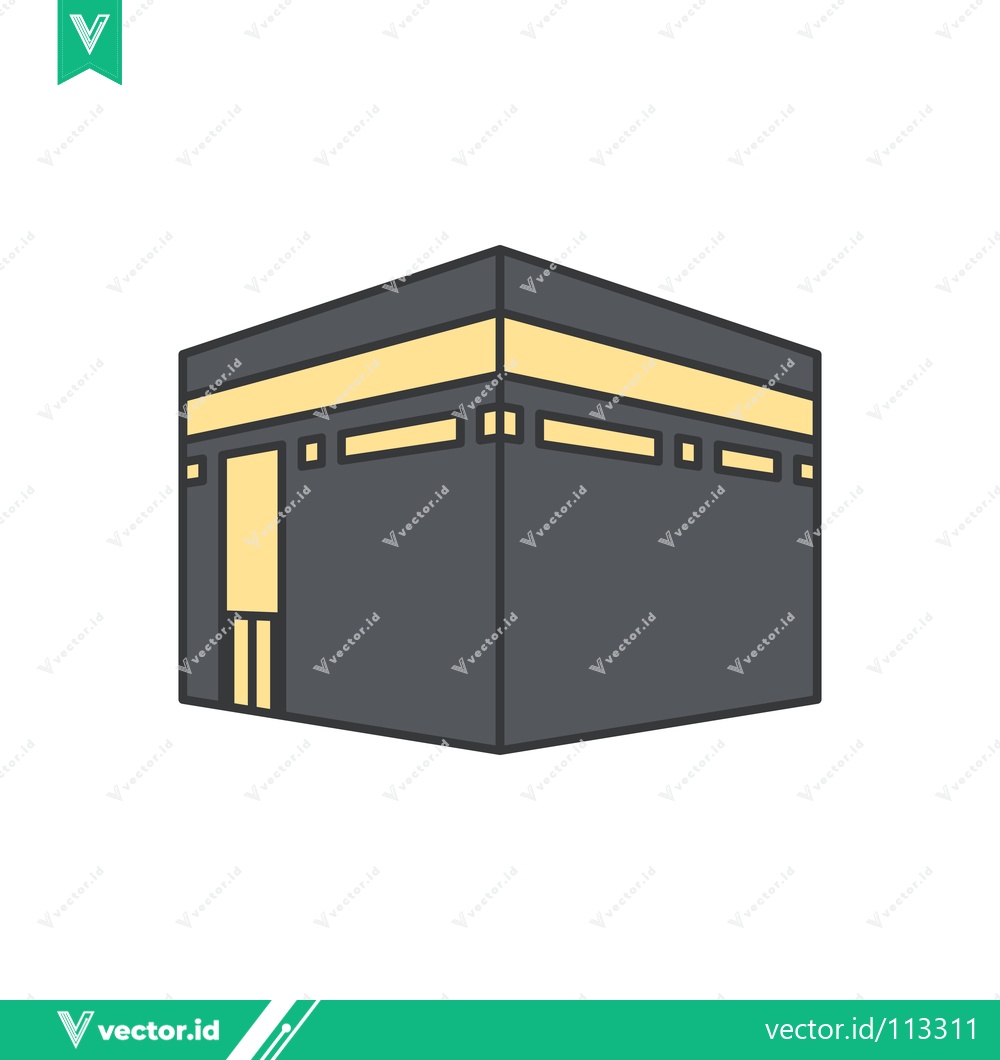 Premium Vector dari Kaaba Islamic Holy Site Simple Illustration