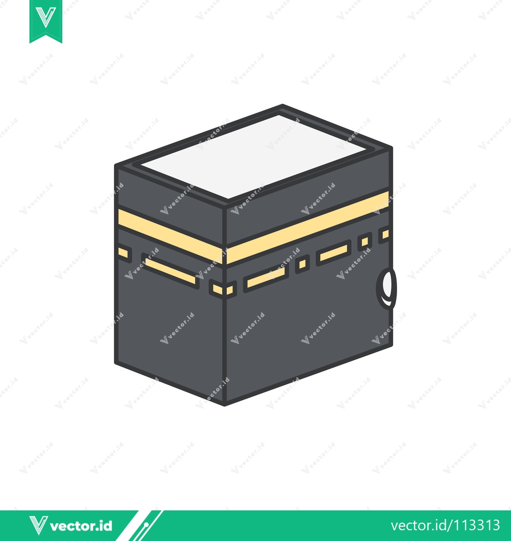 Premium Vector dari Stylized Illustration of the Kaaba in Mecca