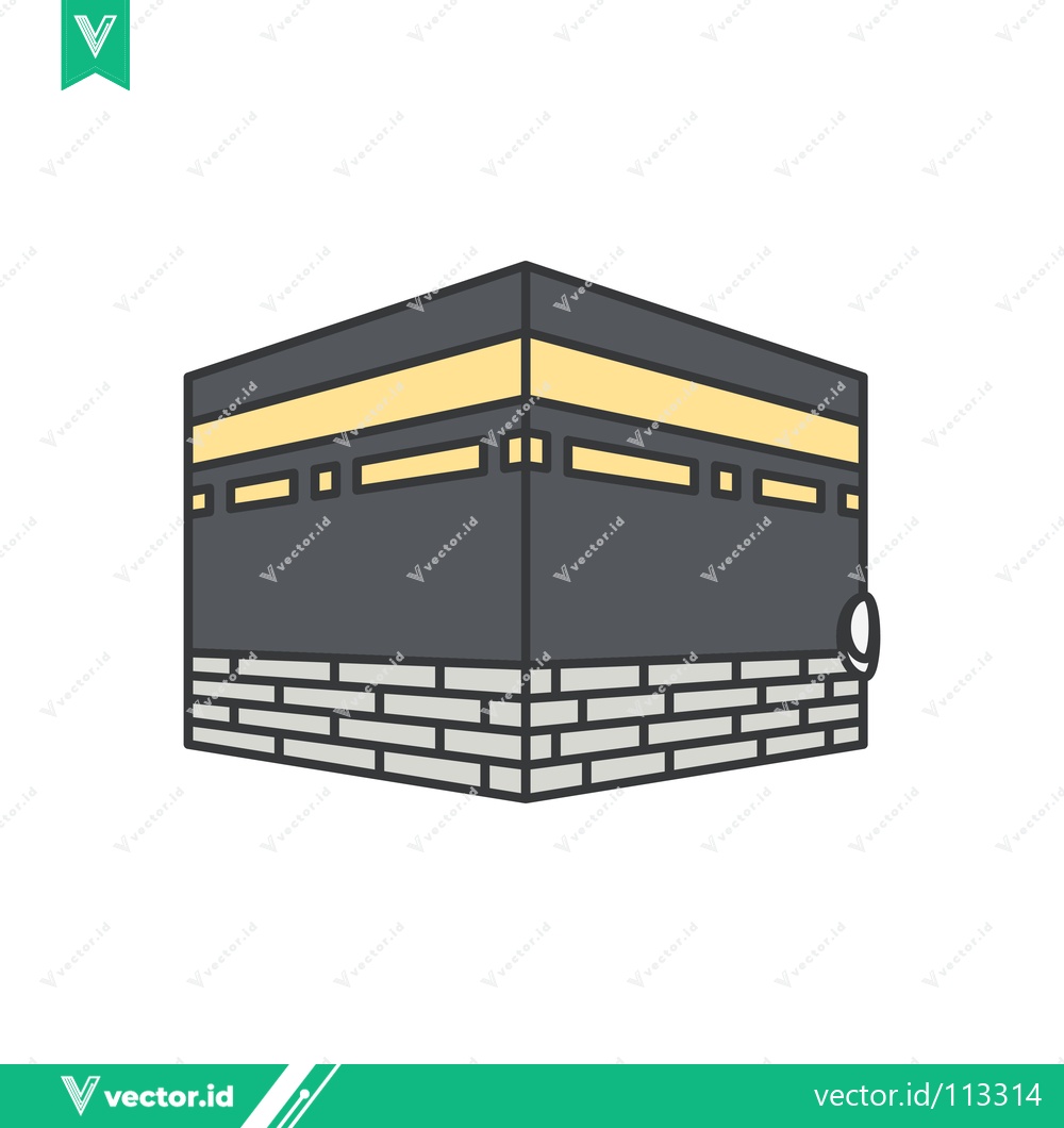 Premium Vector dari Islamic Kaaba Building Illustration