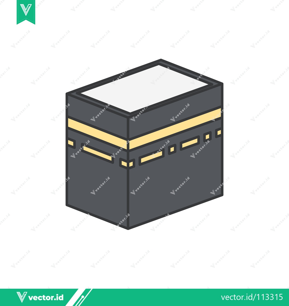 Premium Vector dari Simple Isometric Illustration of the Kaaba in Mecca