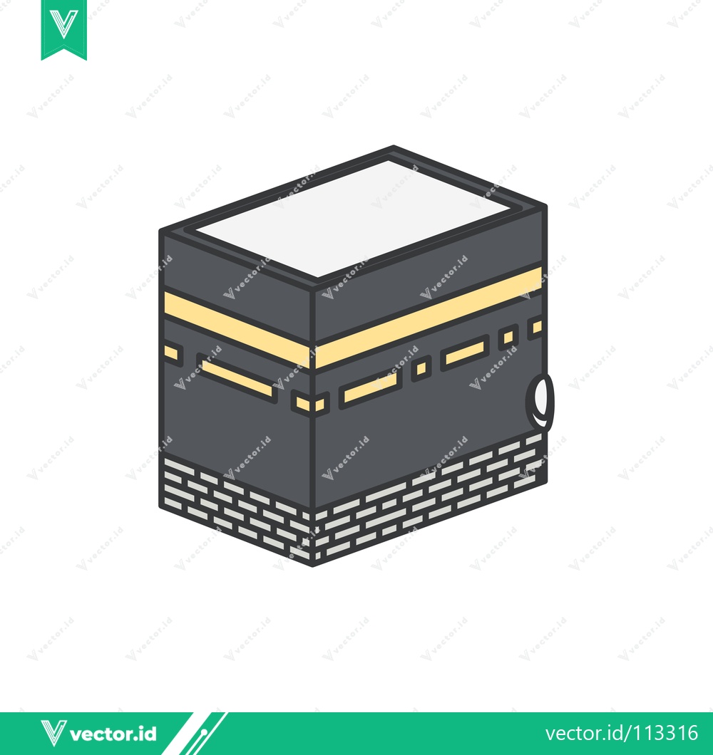 Premium Vector of Islamic Kaaba Building Illustration