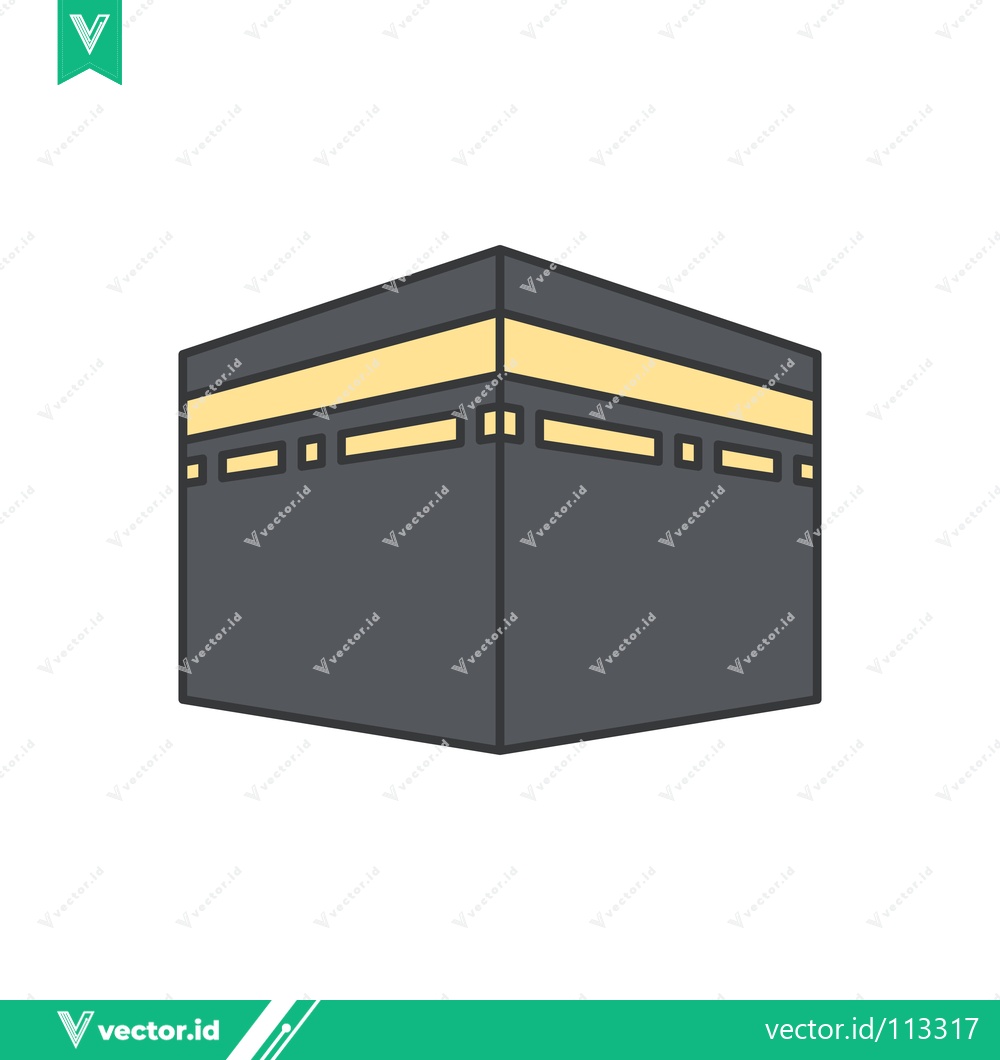 Premium Vector dari Kaaba Islamic Holy Site Simple Illustration