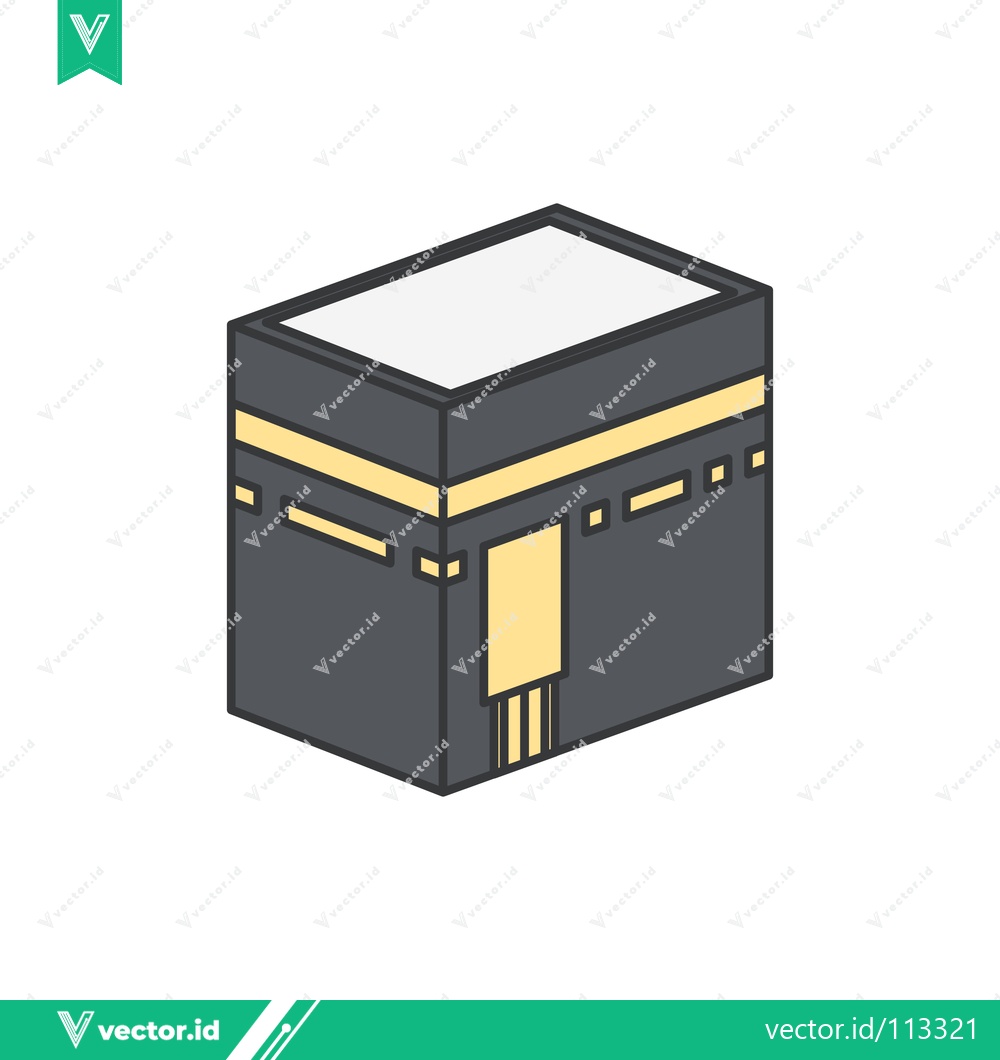 Premium Vector of Stylized Illustration of the Kaaba in Mecca