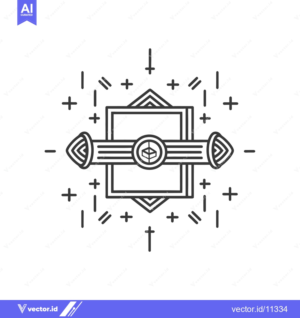Premium Vector dari Abstract Geometric Design with Central Cube