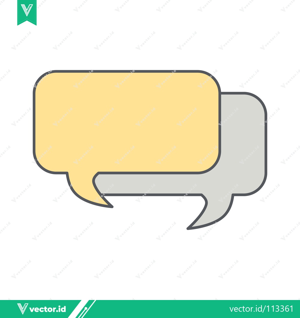 Premium Vector dari Two Speech Bubbles Chatting Communication Icon