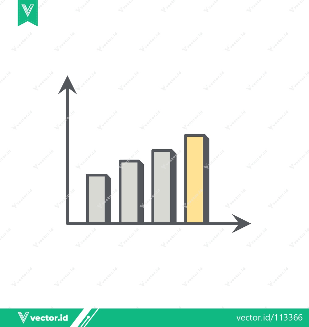 Premium Vector of Bar Chart Showing Upward Trend and Growth