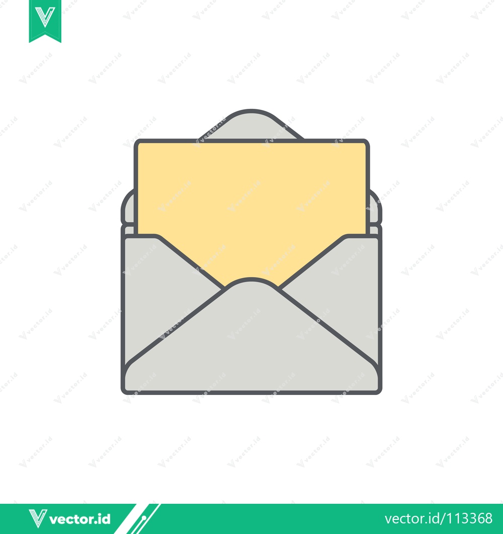 Premium Vector dari Open Envelope with Yellow Card Inside