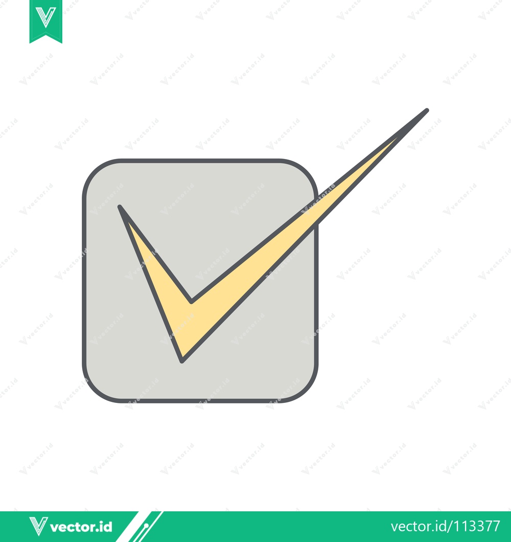 Premium Vector of Simple Check Mark Inside a Square Box Icon