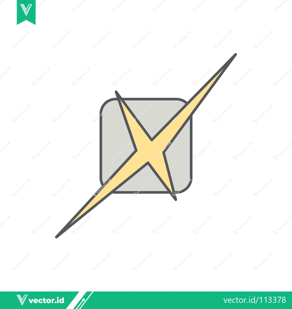 Premium Vector dari Abstract Starburst Symbol Over Square Icon