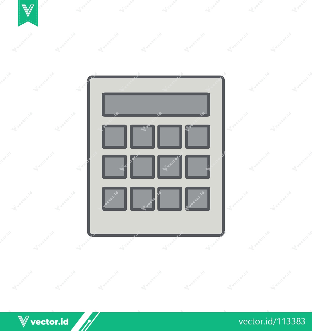 Premium Vector dari Simple Calculator Icon Vector Illustration