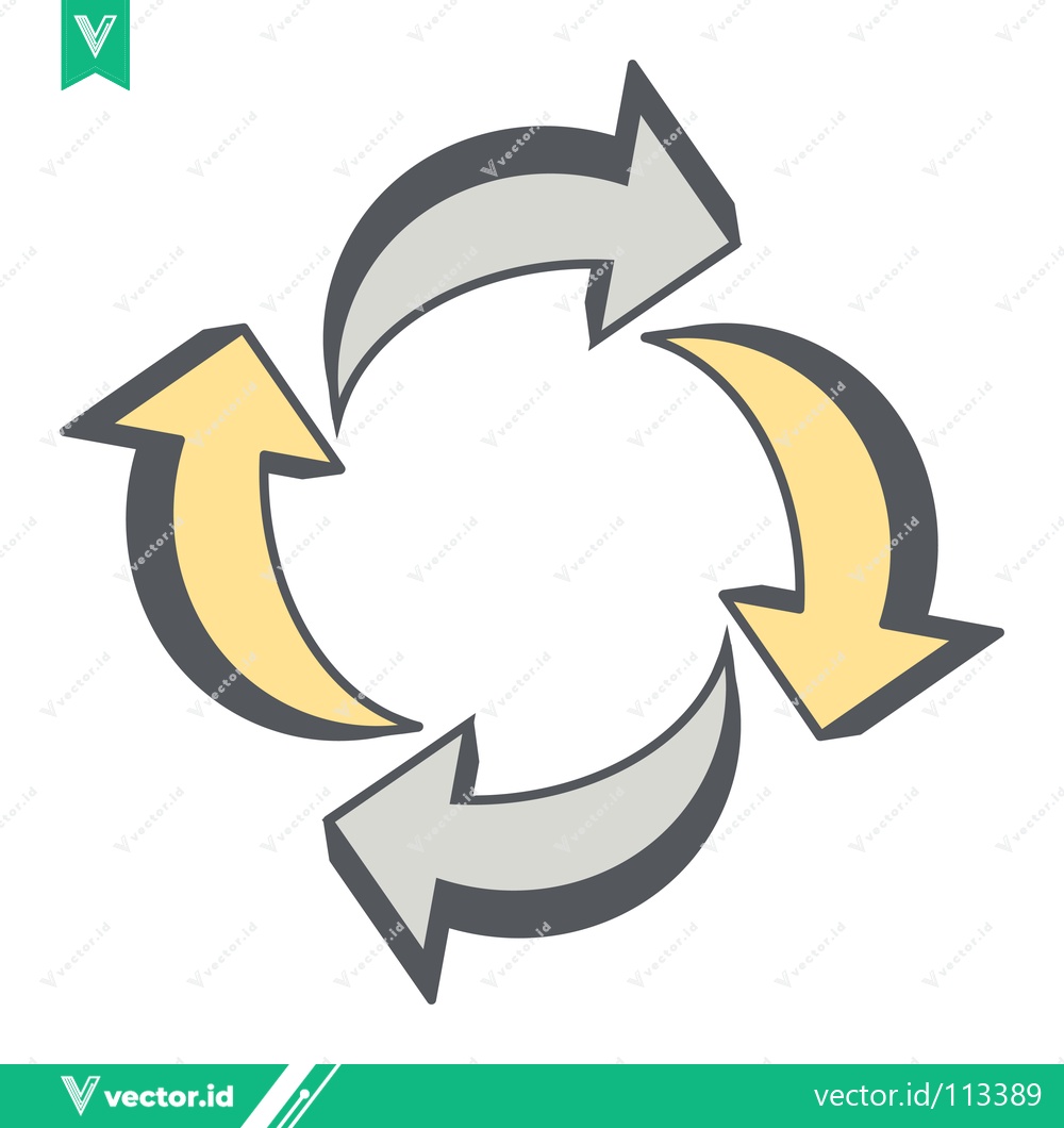 Premium Vector of Circular Arrows Flow Cycle Process