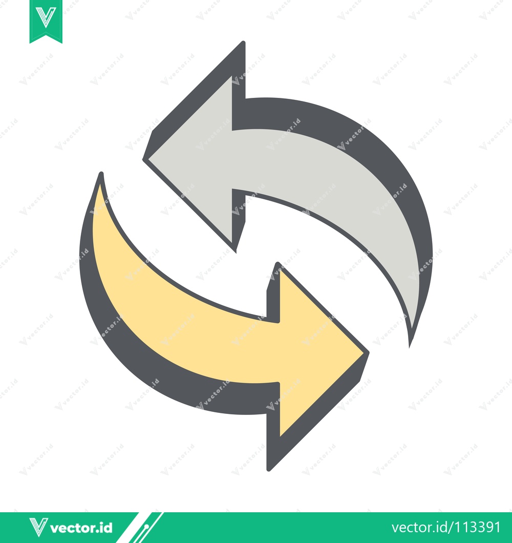 Premium Vector dari Circular Arrows Symbolizing Exchange and Rotation