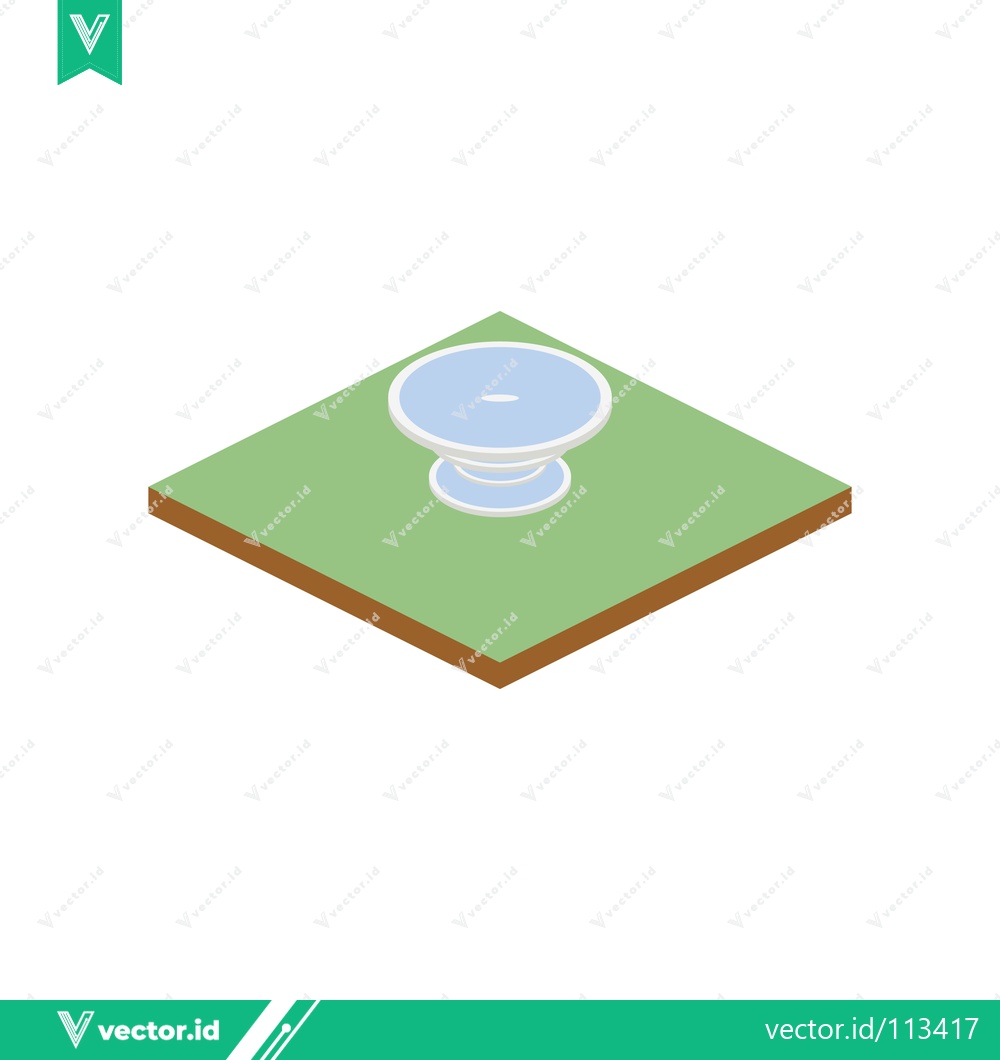 Premium Vector dari Isometric Pop Socket Stand on Green Square Platform