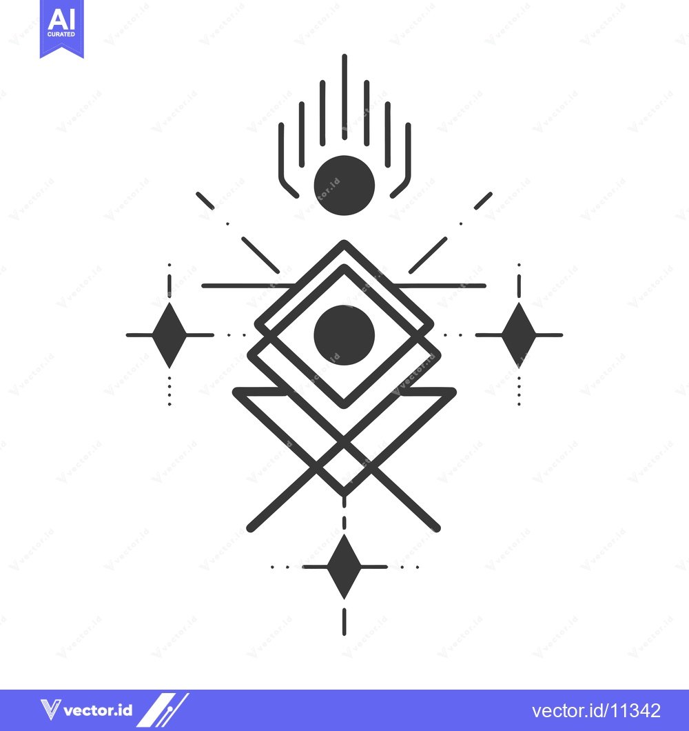 Premium Vector of Abstract Geometric Design with Circles and Diamonds