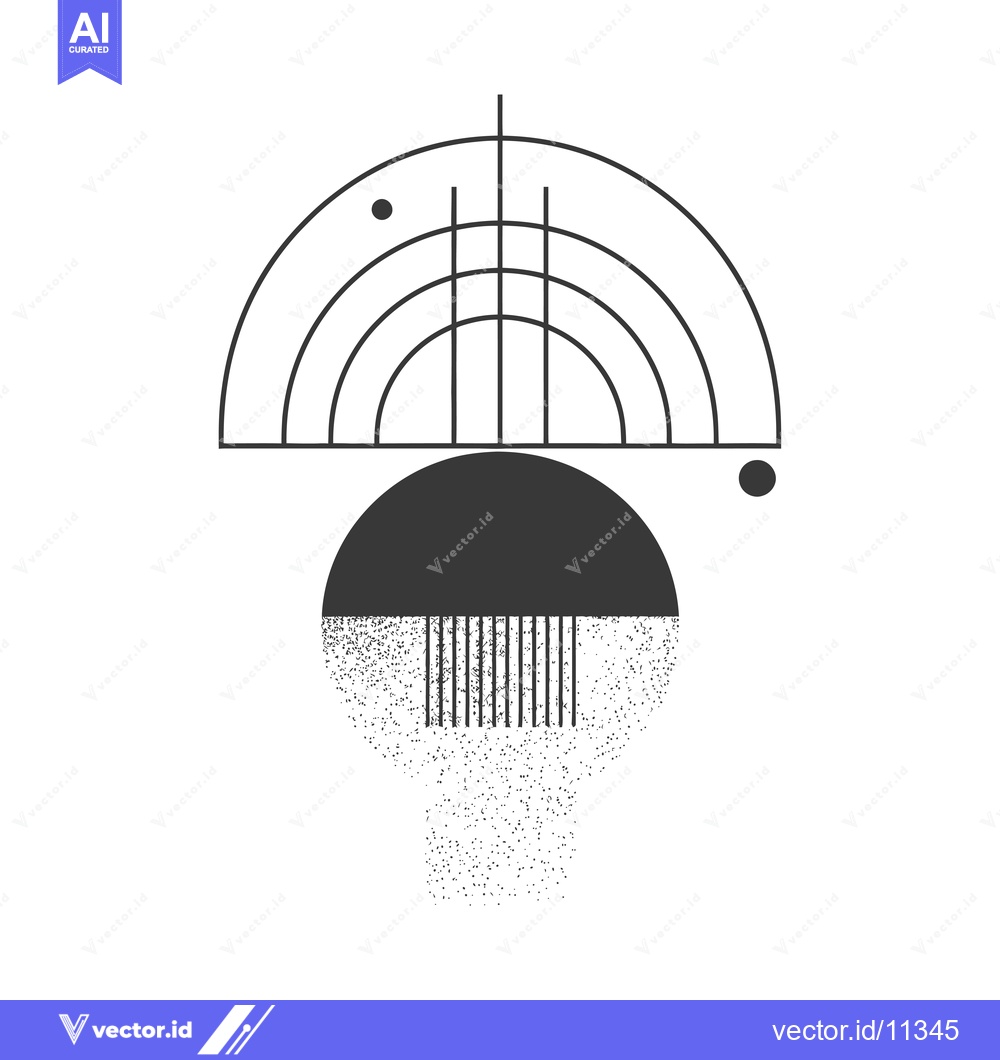 Premium Vector dari Abstract Geometric Design with Circles and Lines
