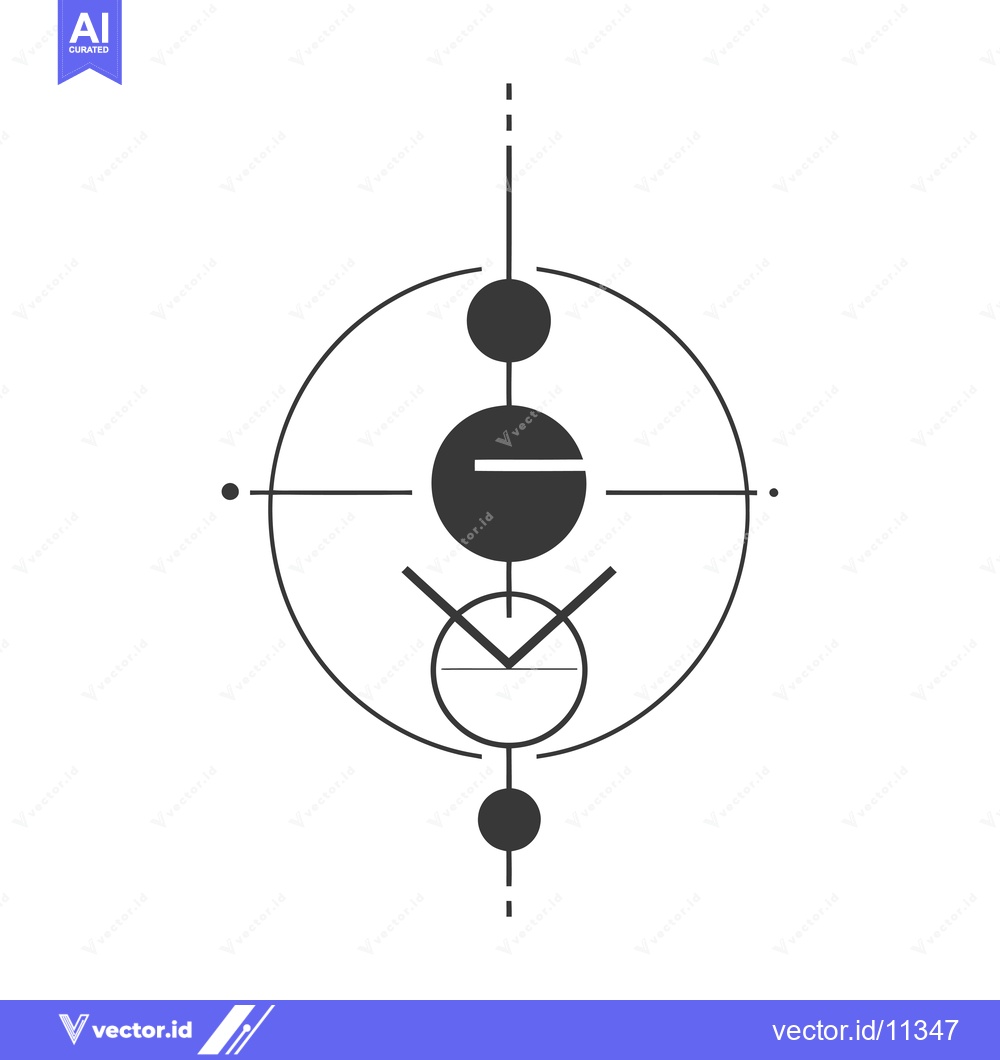 Premium Vector dari Abstract Geometric Design with Circles and Lines