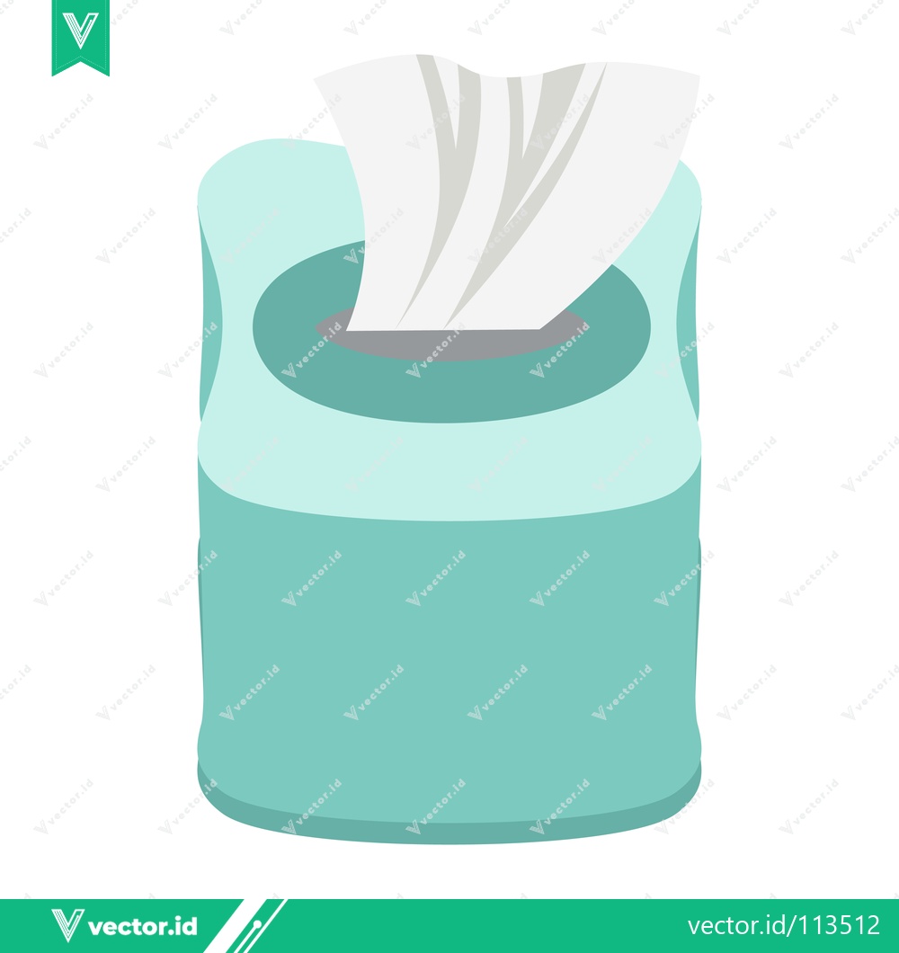 Premium Vector dari Simple Illustration of a Tissue Box Dispenser