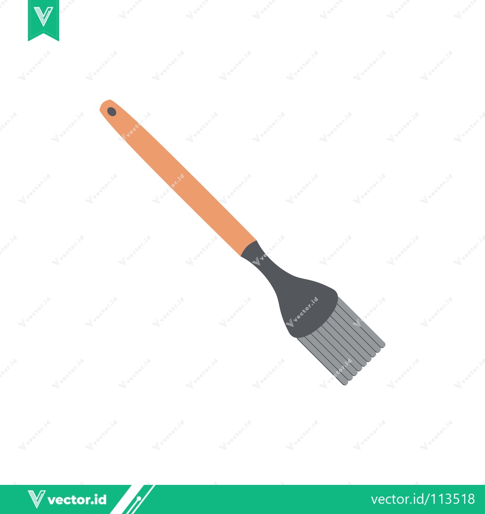 Premium Vector of Illustration of a Pastry Brush with Orange Handle
