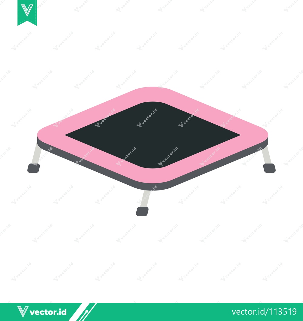Premium Vector dari Pink Square Trampoline for Kids and Adults