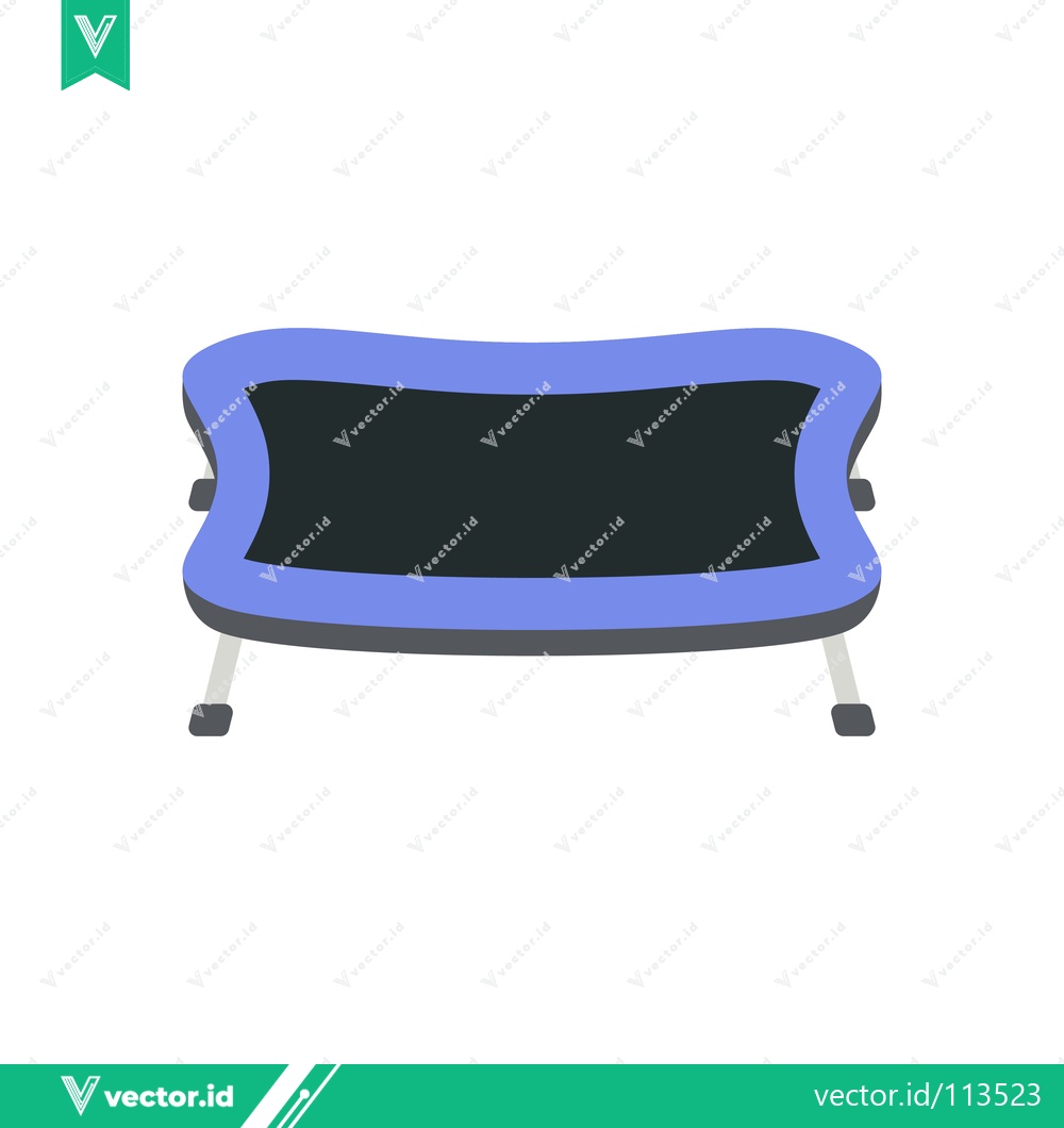 Premium Vector dari Blue Rectangular Trampoline for Kids and Adults