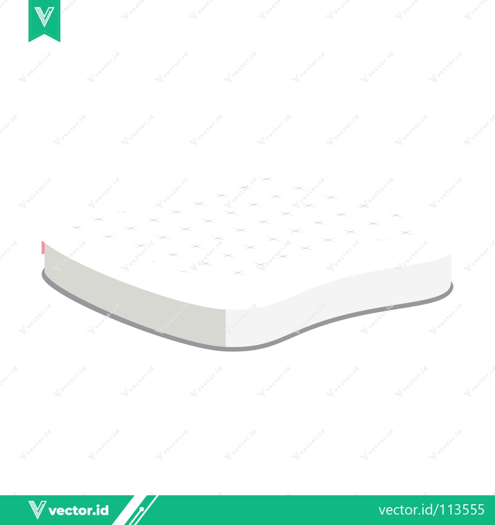 Premium Vector dari Clean White Mattress Isolated on White Background