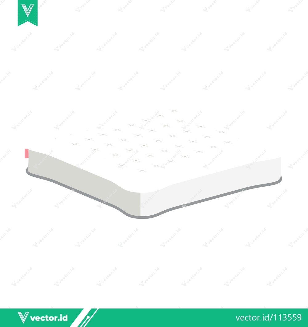 Premium Vector dari White Mattress Isolated on White Background
