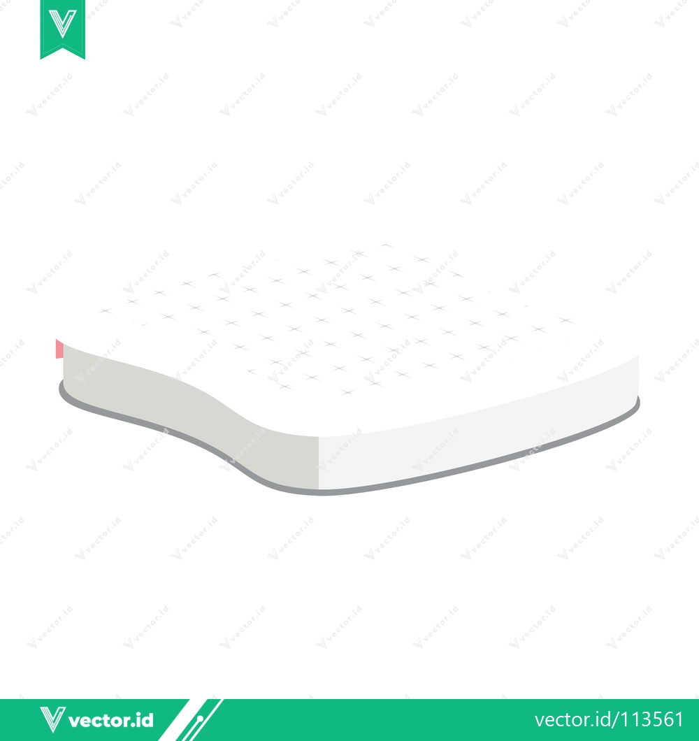 Premium Vector dari Clean White Mattress Isolated on White Background