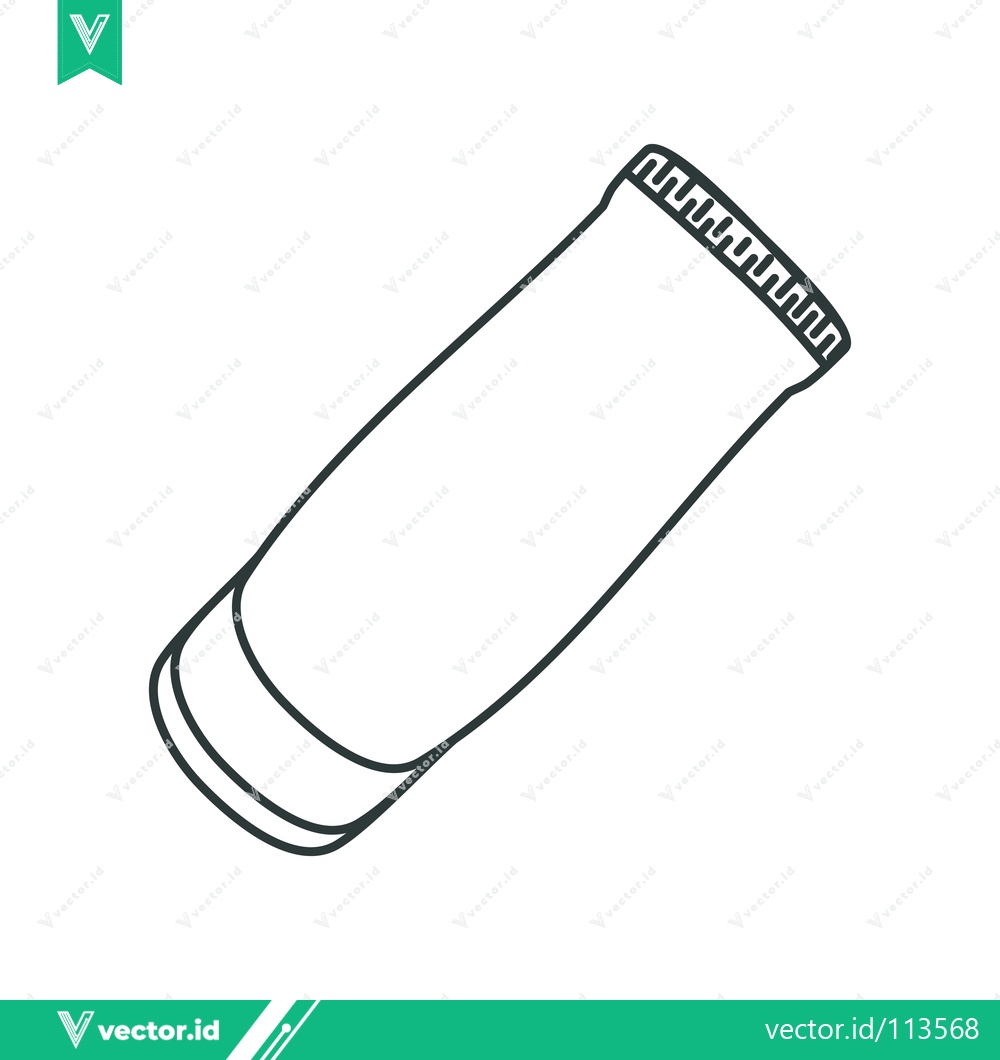Premium Vector of Simple Line Drawing of a Tube Container