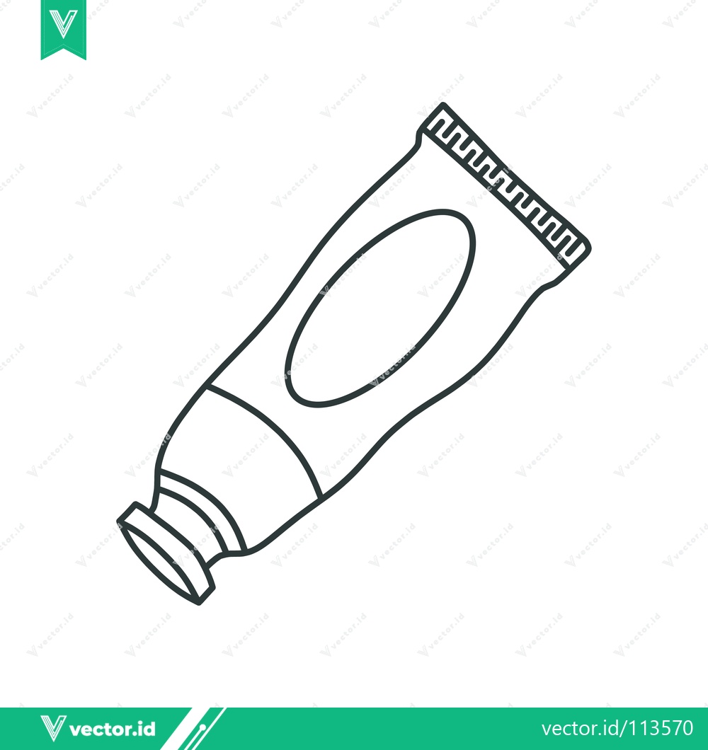 Premium Vector of Simple Line Art Illustration of a Tube of Paint