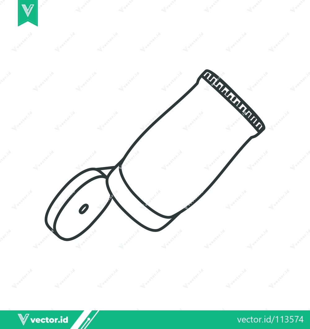 Premium Vector dari Minimalist Line Art of a Cosmetic Tube with Cap Open