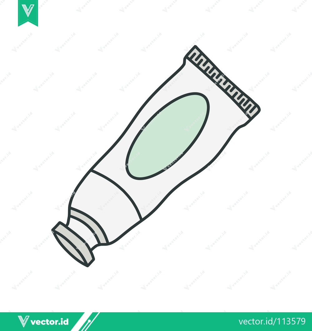 Premium Vector of Simple Illustration of a Squeezable Tube with a Cap