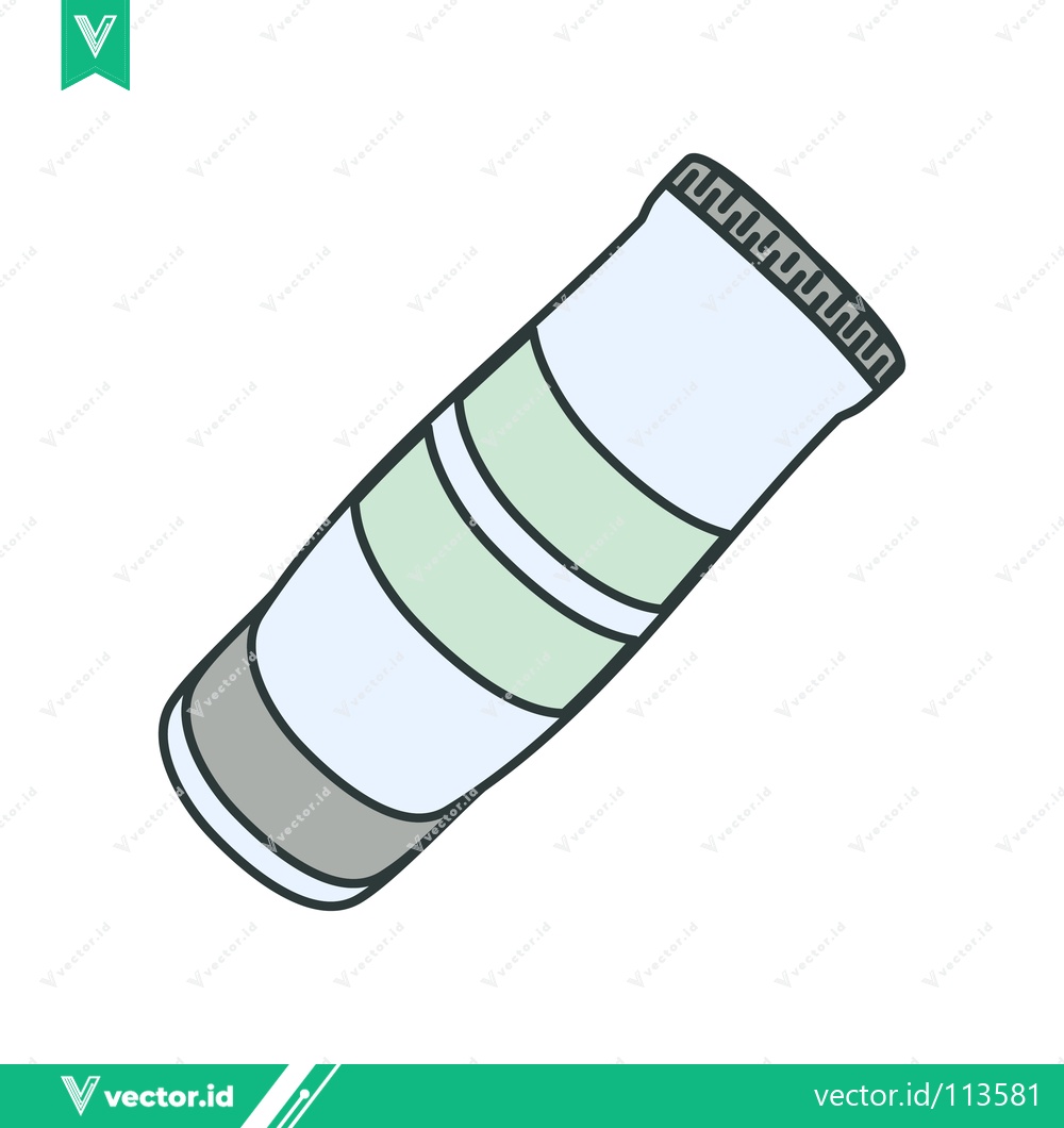 Premium Vector dari Hand-drawn illustration of a toothpaste tube with stripes
